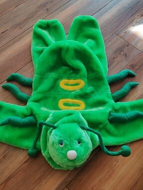 Playful Caterpillar Costume Vintage 2 To 4 Years Green Halloween Suit 1998 90s